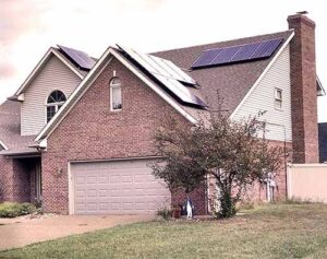 This image shows what solar panels look like on a residential home