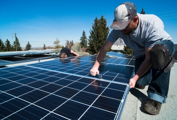 PV Panels Installation on Flat Roof